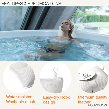 2-Pack Large Pillows for Hot Tub (White)