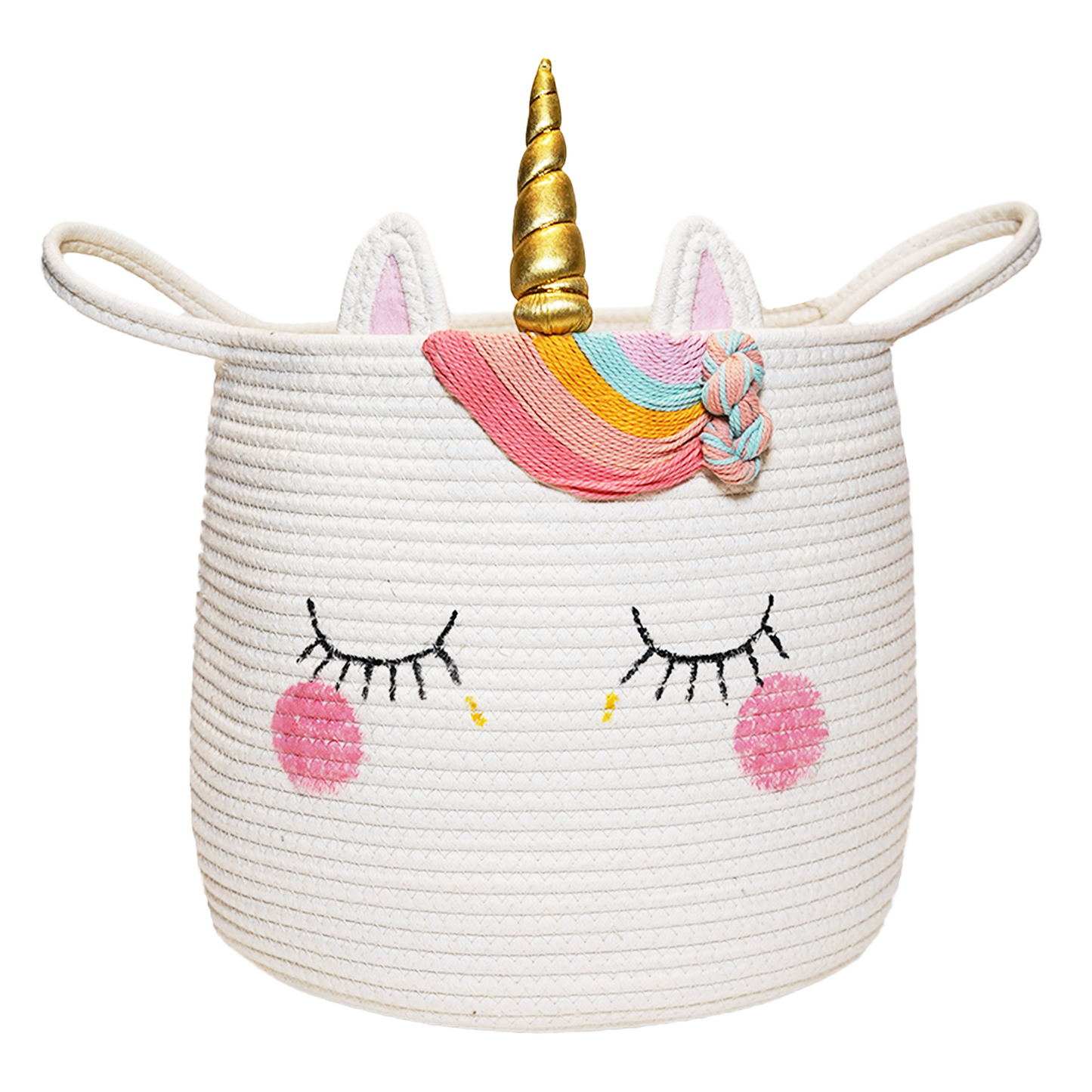 Large Unicorn Woven Basket, for Baby Gift, toy storage, nursery storage